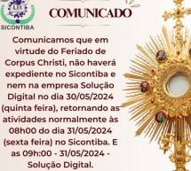 Comunicado – Dia 30/05/2024 – Feriado de Corpus Christi
