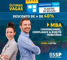 Plantão de Bolsas | BSSP MBA Contabilidade, Compliance e Direito Tributário