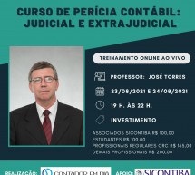 Curso de PERÍCIA CONTÁBIL judicial e extrajudicial – on-line e ao vivo – 23 e 24 de agosto
