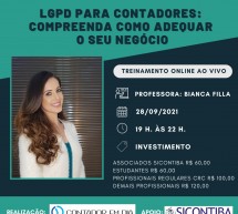Curso 28 de setembro – LGPD para CONTADORES – Compreenda como adequar o seu negócio – on-line e ao vivo – INSCREVA-SE!